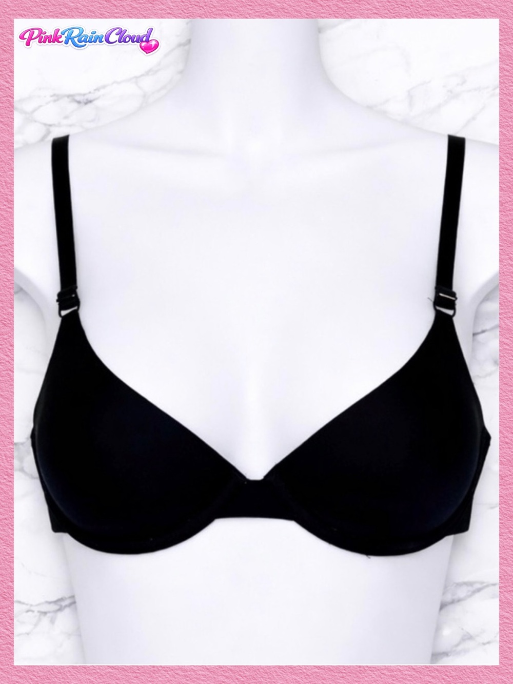 Maidenform Black T-Shirt Bra 34A Underwire Lightly Lined